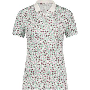 Jane Lushka, Allover Polo Shirt van Biologisch Katoen Groen, Dames, Maat:S