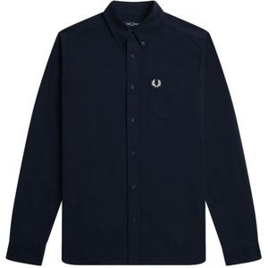 Fred Perry, Overhemden, Heren, Blauw, M, Katoen, Oxford Overhemd, Regular Fit, Ref: M5516-608