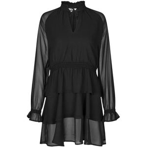mbyM, Zwarte jurk met ruchedetails Danetta Zwart, Dames, Maat:XS
