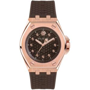 Philipp Plein, Accessoires, Dames, Bruin, ONE Size, Extreme Lady Crystal Horloge