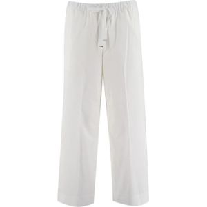 Le Tricot Perugia, Moderne witte joggingbroek Wit, Dames, Maat:L