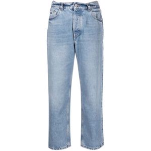 Armarium, Jeans, Dames, Blauw, S, Denim, Blauwe Straight-Leg Jeans