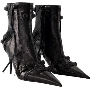 Balenciaga, Schoenen, Dames, Zwart, 35 EU, Leather boots