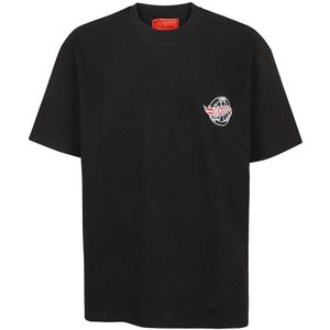 Vision OF Super, Tops, Heren, Zwart, XL, Katoen, Zwart Rood Auto Print T-Shirt