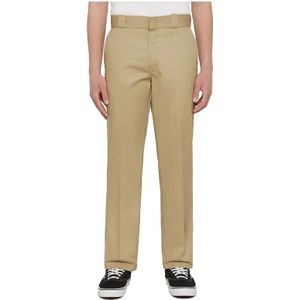 Dickies, Beige Effen Broek Beige, Heren, Maat:W34 L32