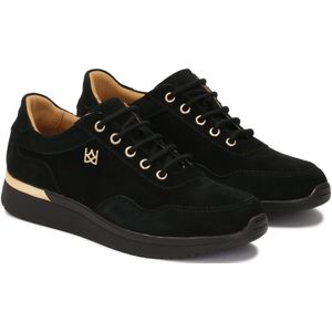 Kazar, Schoenen, Dames, Zwart, 36 EU, Suède, Suede zwarte sneakers