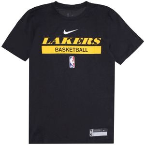 Nike, Sport, Heren, Zwart, S, Polyester, NBA Lakers Oefen Tee Zwart