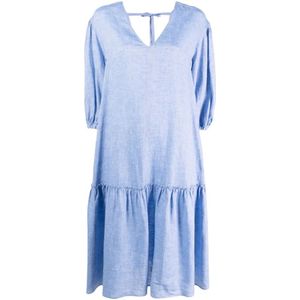 Peserico, Midi Kleedjes Blauw, Dames, Maat:M