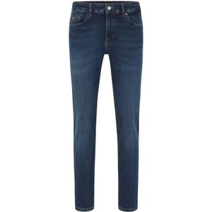 Hugo Boss, Jeans, Heren, Blauw, W35 L36, Katoen, Rechte spijkerbroek