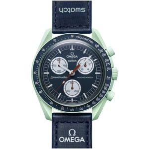 Omega, Accessoires, Heren, Zwart, ONE Size, Swatch x Omega Bioceramic Moonswatch Mission to Earth