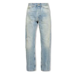 Palm Angels, Jeans, Heren, Blauw, W33, Rechte jeans