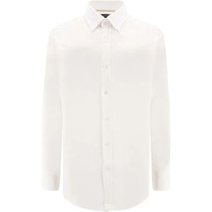 Hugo Boss, Overhemden, Heren, Wit, XL, Linnen, Shirts