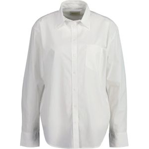 Gant, Blouses & Shirts, Dames, Wit, S, Katoen, Relaxed Fit Poplin Overhemd