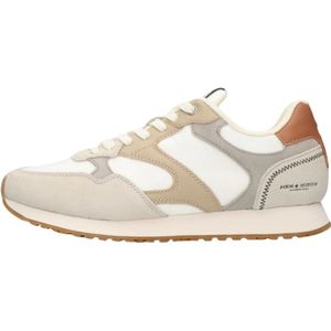 Scotch & Soda, Schoenen, Heren, Veelkleurig, 41 EU, Leer, Beige Lage Sneakers Cleave 1a