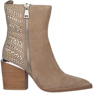 Alma EN Pena, Schoenen, Dames, Beige, 37 EU, Glitter enkellaarsjes