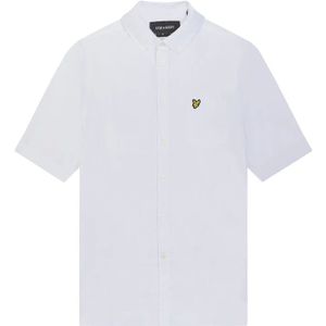 Lyle & Scott, Overhemden, Heren, Wit, XL, Korte Mouw Oxford Overhemd