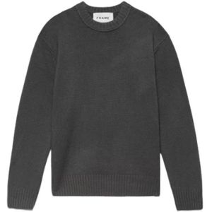 Frame, Klassieke Cashmere Crewneck Sweater Grijs, Heren, Maat:M