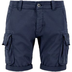 Alpha Industries, Korte broeken, Heren, Blauw, W32, Katoen, Cargo Crew Shorts Blauw