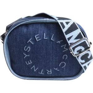 Stella McCartney Pre-owned, Pre-owned, Dames, Blauw, ONE Size, Denim, Pre-owned Denim shoulder-bags