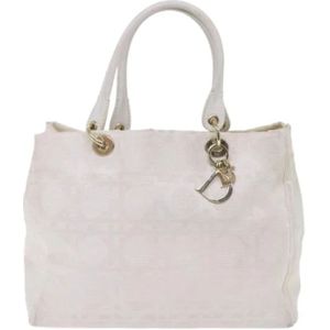 Dior Vintage, Tweedehands Canvas handtassen Wit, Dames, Maat:ONE Size