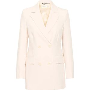 InWear, Vanilla Blazer met Klassieke Kraag en Klepzakken Beige, Dames, Maat:XL