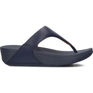 Fitflop, Schoenen, Dames, Blauw, 37 EU, Blauwe Leren Teenslipper