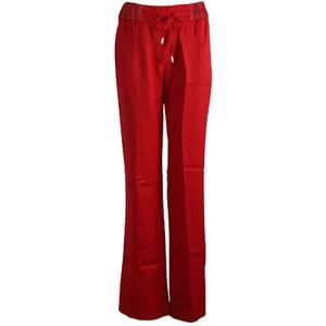Dolce & Gabbana Pre-owned, Pre-owned, Dames, Rood, M, Pre-owned Viscose bottoms