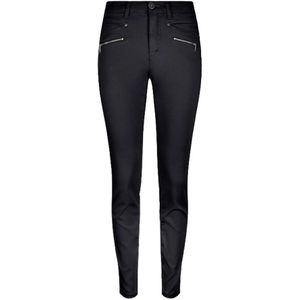 2-Biz, Broeken, Dames, Zwart, L, Katoen, Rany High-Waisted Skinny Broek