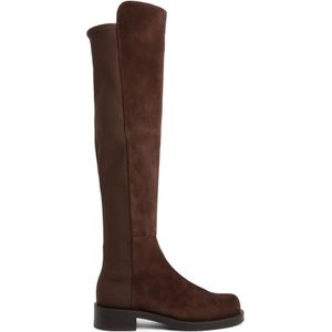 Stuart Weitzman, Gedurfde Over-de-Knie Laars Bruin, Dames, Maat:38 EU