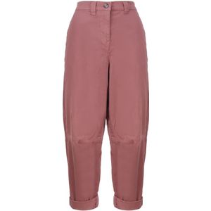 Pinko, Broeken, Dames, Roze, M, Katoen, Roze Wortel-Fit Broek