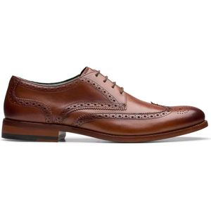 Clarks, Schoenen, Heren, Bruin, 47 EU, Leer, Bruine Brogue Veterschoen