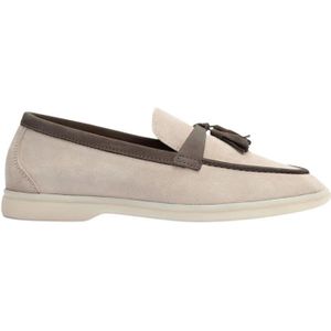 Scarosso, Schoenen, Dames, Beige, 39 EU, Suède, Lichtgewicht Kwastloafer in Suède