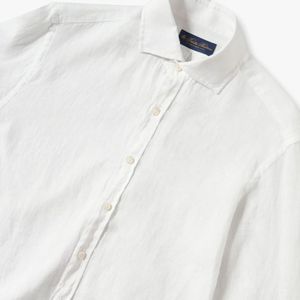 Brooks Brothers, Overhemden, Heren, Wit, 3Xl, Linnen, Wit Overhemd van Linnen