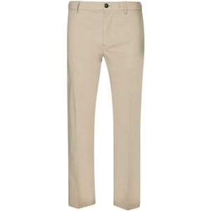 Liu Jo, Broeken, Heren, Beige, S, Katoen, Beige Chino Broek Parachutestof