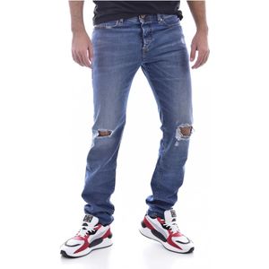 Diesel, Jeans, Heren, Blauw, W36 L32, Katoen, Straight Jeans