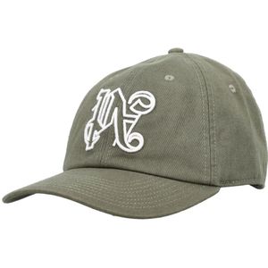 Palm Angels, Monogram Militaire Pet Groen, Heren, Maat:ONE Size