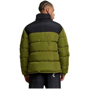 Karl Kani, Jassen, Heren, Groen, S, Retro Essential Puffer Jack Groen