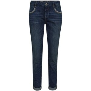 MOS Mosh, Jeans, Dames, Blauw, W27, Katoen, Blauwe Geborduurde Marla Jeans