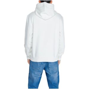 Calvin Klein Jeans, Sweatshirts & Hoodies, Heren, Wit, 2Xl, Katoen, Witte Hoodie Mannen Herfst/Winter