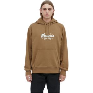 Dickies, Sweatshirts & Hoodies, Heren, Bruin, L, Katoen, Stijlvolle Gridley Hoodie