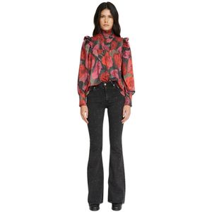 Silvian Heach, Bloemenblouse met ruches Veelkleurig, Dames, Maat:M