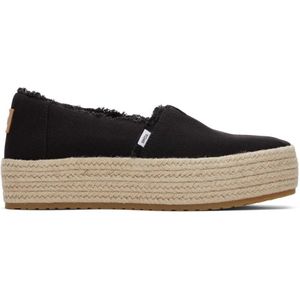 Toms, Toms Valencia Platform Espadrille 10019795 Zwart-36 Zwart, Dames, Maat:38 1/2 EU