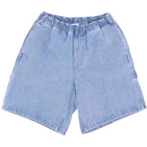 Obey, Korte broeken, Heren, Blauw, M, Denim, jeans man gemakkelijke denim timmerman shorts