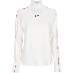 Nike, Sportswear Longsleeve Top Streetwear Wit, Dames, Maat:S