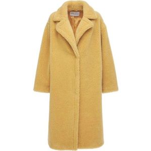 Stand Studio, Jassen, Dames, Geel, S, Polyester, Oversized Faux Fur Teddy Coat