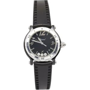 Chopard Pre-owned, Pre-owned, Dames, Zwart, ONE Size, Pre-owned Stainless Steel watches
