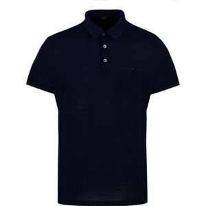 Moorer, Tops, Heren, Blauw, M, Blauwe Polo Shirt Peschici-JTP V0929