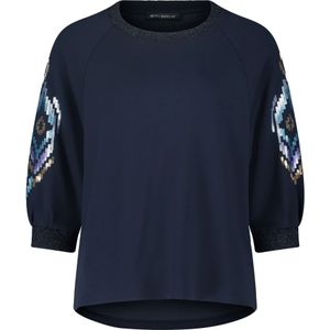 Betty Barclay, Sweatshirts & Hoodies, Dames, Blauw, XL, Trompetmouw Sweatshirt