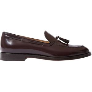 Scarosso, William Loafers - Handgemaakte Italiaanse Tassel Loafers Rood, Heren, Maat:47 EU