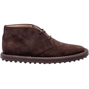 Tod's, Schoenen, Heren, Bruin, 41 EU, Bruine Leren Veterschoenen - Polaako Ideal